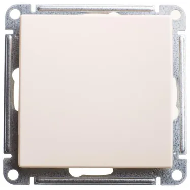 Выключатель одноклавишный, двухполюсный, 10АХ, механизм, слоновая кость