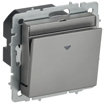 BRITE Выключатель карточный 30А ВС10-1-8-БрС сталь IEK