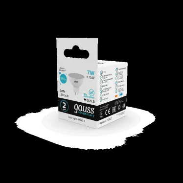 Лампа светодиодная LED 7 Вт 550 лм 4100К софит MR16 нейтральный GU5.3 AC 220В Elementary Gauss