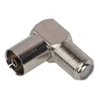 Переходник R-A03 гнездо F-гнездо TV угловой