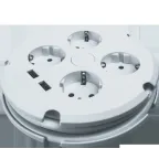 Удлинитель бытовой с заземлением с выключателем 2 USB, круглый, 1,5м