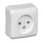 ЭТЮД Розетка наружная без заземления без шторок бук