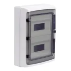 Щит настенный с дверцей 24 модуля IP65 серый с клеммным блоком 63А