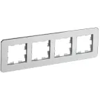 BRITE Рамка 4 поста РУ-4-1-Бр металл алюминий RE IEK