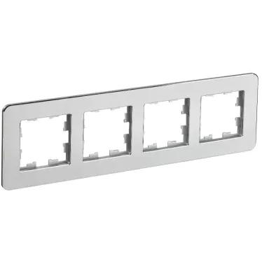 BRITE Рамка 4 поста РУ-4-1-Бр металл алюминий RE IEK