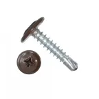                  Саморез 4,2x25 с прессшайбой, сверло, цинк RAL 8017 Коричневый (100 шт/уп) Промрукав
               