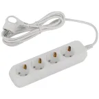                  Удлинитель электрический 4 розетки с заземлением 3м ПВС 3x0.75мм2 UDL-10-430-E Greenline ЭРА
               