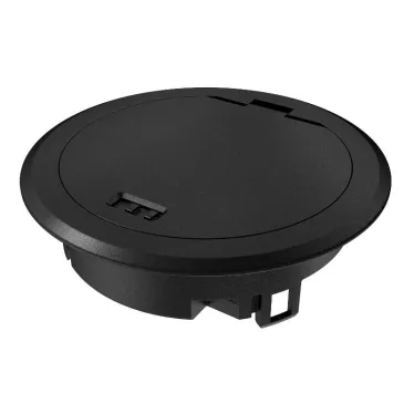 Лючок GES R2 пылевлагостойкий IP66 IK 10 нагрузка до 2039кг 40х140мм (металл черный RAL 9005)