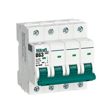 Выключатель автоматический без теплозащиты 4P 63А х-ка D 6кА ВА-103M
