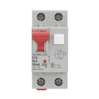 Выключатель автоматический дифференциального тока двухполюсный MDR63, 40А, 100мА, тип A, C, 6кА, электронный, серии YON PRO