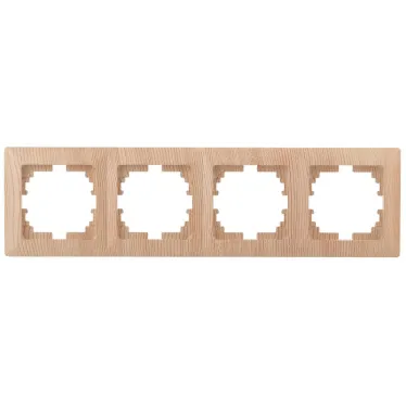 Рамка на 4 поста, СУ, Solo, сосна, 4-504-11