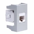 VIVA Розетка компьютерная RJ45 категория 5E 1 модуль серая