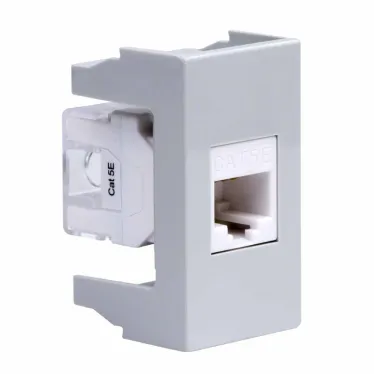 VIVA Розетка компьютерная RJ45 категория 5E 1 модуль серая