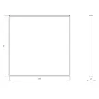 Светильник светодиодный SPO-910-2-65K-038 38Вт 6500К 3990Лм 595x595x40 микропризма