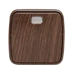 Выключатель 1-клавишный ОП Минск 10А с индикатором темное дерево