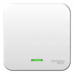 BLANCA одноклавишный выключатель наружный (cх.1) с подсветкой, 6а, 250в, белый