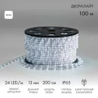 Дюралайт LED, эффект мерцания 2W - белый Эконом 24 LED/м , 100 м