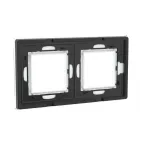 Рамка из натурального стекла, ''Avanti'', белая, 4 модуля