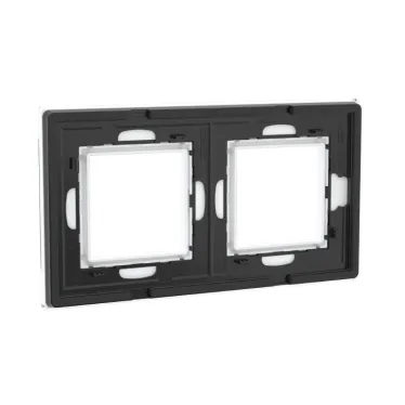 Рамка из натурального стекла, ''Avanti'', белая, 4 модуля