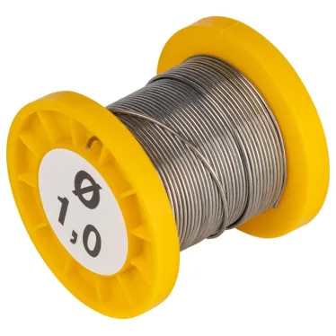 Припой с канифолью для пайки ПОС 61 трубка d 1.0 мм, катушка 50 гр