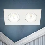 Светильник встраиваемый декоративный KL92-2 WH MR16/GU5.3 белый, пластиковый (MR16/GU5.3 в комплект не входит)