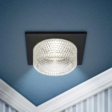 Светильник встраиваемый декоративный DK110 BK/CL MR16 GU5.3 черный прозрачный