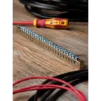 Шина PEN ноль-земля 8х12мм 24 отверстия латунь крепеж по краям PROxima