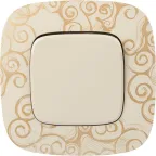 Valena ALLURE Выключатель 10АХ 250В с лицевой панелью Безвинтовые зажимы Слоновая кость