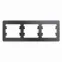 GLOSSA рамка 3-постовая горизонтальная графит