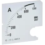 Шкала сменная для амперметра Э47 600/5А класс точности 1,5 96х96мм