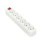                  Колодка 6 гнездс заземлением с выключателем 16А Эксперт
               