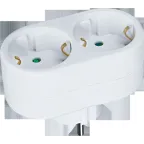 Тройник на 2 гнезда с заземлением 94 670 NAD-L-2E-C-WH