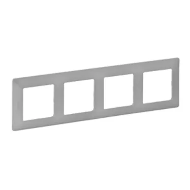 Valena LIFE Рамка 4 поста алюминий универсальная