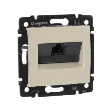 VALENA Розетка компьютерная RJ45х1 категория 5е в рамку слоновая кость