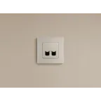 ETIKA Двойная розетка RJ 45 категория 5е UTP слоновая кость