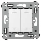 Avanti Выключатель двухклавишный в стену, Белое облако