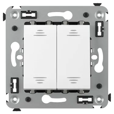 Avanti Выключатель двухклавишный в стену, Белое облако