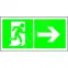 Знак безопасности BL-3015B.E35"Напр. к эвакуационному выходу направо" | a18151 | Белый свет