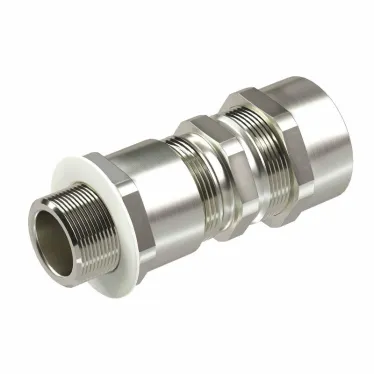 Взрывозащищенный кабельный ввод серии КА для бронированного кабеля М25х1,5 d:11,8-18мм D:15-25мм. Никелированная латунь IP66/IP68