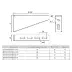 Кронштейн настенный основание 300 мм INOX