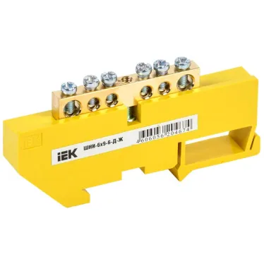 Шина PE земля на DIN-изоляторах ШНИ-6х9-6-Д-Ж