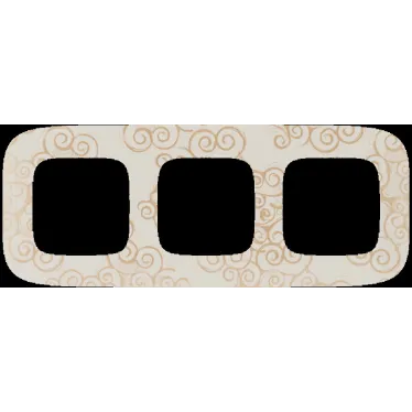 Valena ALLURE Рамка 3 поста Нарцисс золото универсальная