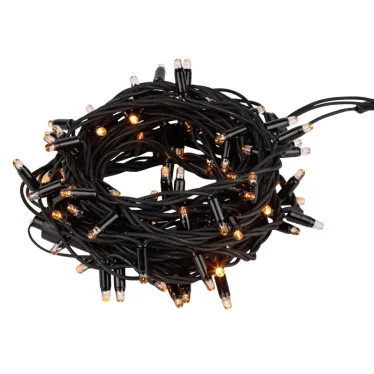 Гирлянда 100LED Нить 10 м, желтый свет, черн. каучук, 220В, IP65 ERAPS-NZ2
