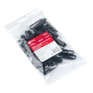 Дюбель-хомут для круглого кабеля (5-10мм) черный (50шт.) PROxima