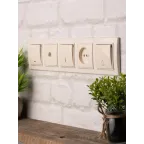 Рамка пятиместная горизонтальная бежевый Минск