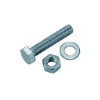 Болт DIN933 М6х60 шестигранная голова полная резьба оцинкованный + гайка + шайба (4 шт)