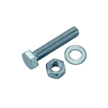 Болт DIN933 М6х60 шестигранная голова полная резьба оцинкованный + гайка + шайба (4 шт)