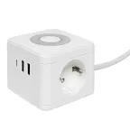                  Удлинитель Куб 2 гнезда 2USB 2,4А+Type C + Ночник 1,3 метра 1мм2
               