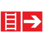 пиктограмма "ЛЕСТНИЦА / СТРЕЛКА" 400х200мм для аварийно-эвакуационного светильника Vault | V5-EM03-60.013.047 | VARTON