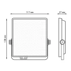 Прожектор светодиодный EVO 20W 1800 lm IP65 6500К, IK07, черный 1/30 | 687511320 | Gauss